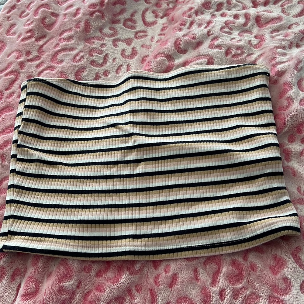 Striped Hollister Ribbed Tube Top